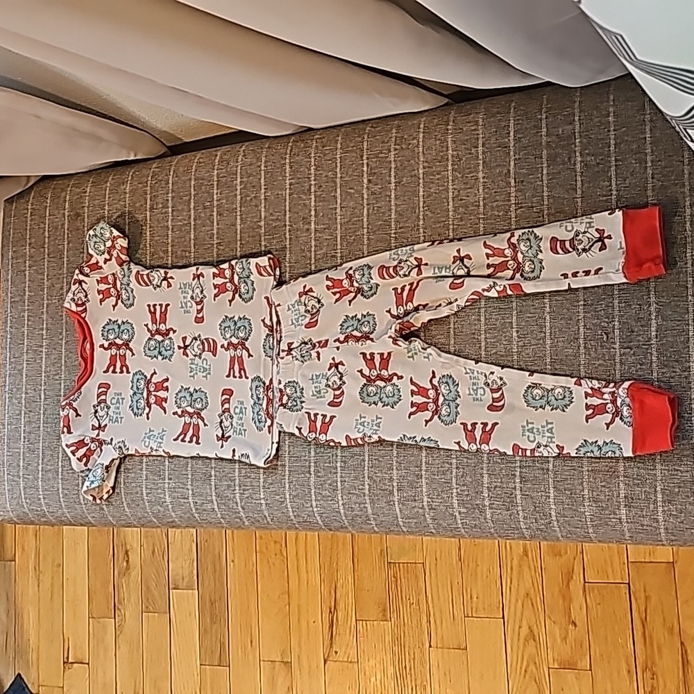 Cat and the hat pajama set 2t